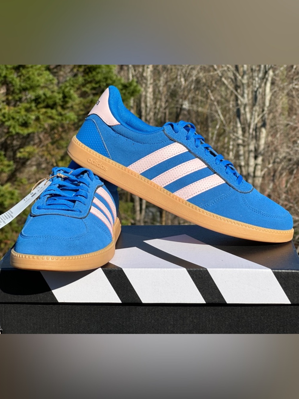 Adidas Breaknet Sleek Blue Low Casual Unisex Lifestyle Sneaker Womens 9.5 NEW
